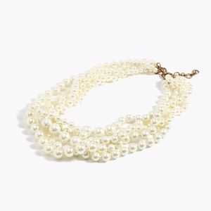 J Crew Twisted Pearl Necklace